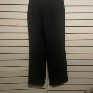 B&B Black Wide Leg High Rise Dress Pants 1/2 lined Women's Size Medium